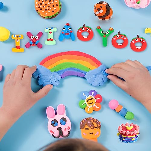Ixiaoyoo Air Dry Clay, 30 Colors Modeling Clay for Kids, DIY Model Crafts Toys with Sculpting Tools, Soft & Non-Sticky, School Projects & Home... Ixiaoyoo Air Dry Clay, 30 Colors Modeling Clay for Kids, DIY Model Crafts Toys with Sculpting Tools, Soft & Non-Sticky, School Projects & Home...