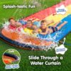 JAMBO Premium Triple Water Slide with 3 Bodyboards, 20Ft Heavy Duty Slip Splash and Slides-Advanced 3-Way Sprinkler System, Splash Pad Mat Backyard... JAMBO Premium Triple Water Slide with 3 Bodyboards, 20Ft Heavy Duty Slip Splash and Slides-Advanced 3-Way Sprinkler System, Splash Pad Mat Backyard...