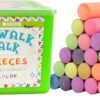Kid Made Modern Non Toxic Sidewalk Chalk Bucket (24 Count) - Washable Colored Chalk Bulk Set for Kids and Toddlers Outdoor Games Kid Made Modern Non Toxic Sidewalk Chalk Bucket (24 Count) - Washable Colored Chalk Bulk Set for Kids and Toddlers Outdoor Games