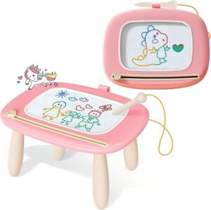 Kikidex Magnetic Drawing Board, Toddler Girl Toys for 1-3 Year Old, Doodle Board Pad Learning and Educational Toys for 1 2 3 Year Old Baby Kids...