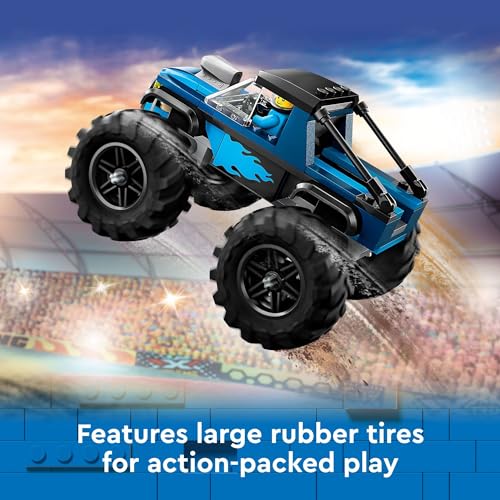 LEGO City Blue Monster Truck Off-Road Toy Playset with a Driver Minifigure, Imaginative Toys for Kids, Fun Gift for Boys and Girls Aged 5 Plus,...
