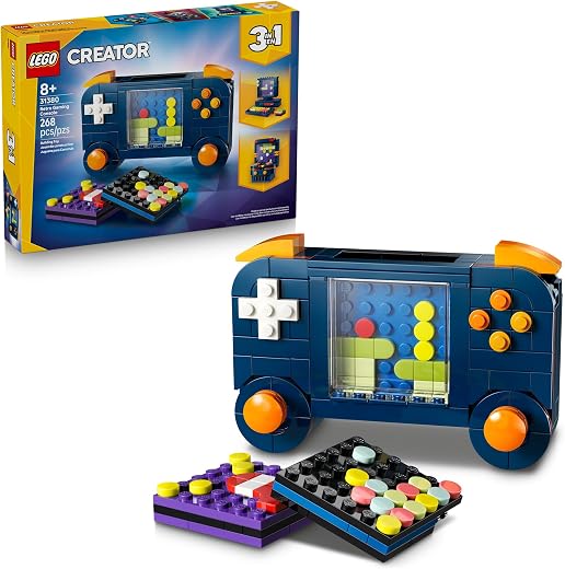 LEGO Creator 3 in 1 Retro Gaming Console Building Toy for Boys & Girls - Kids Build a Console, Mini Arcade Game, or Mini Computer - Gift Idea for...
