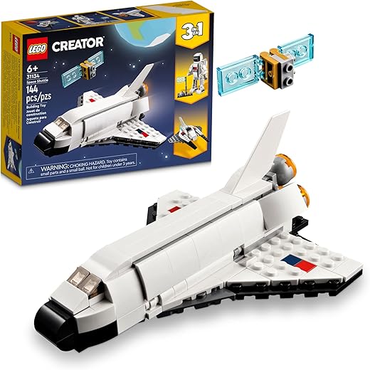LEGO Creator 3 in 1 Space Shuttle Toys - Space Toys Building Set for Boys & Girls, Ages 6+ - Option to Build 2 Spaceships or Astronaut -... LEGO Creator 3 in 1 Space Shuttle Toys - Space Toys Building Set for Boys & Girls, Ages 6+ - Option to Build 2 Spaceships or Astronaut -...