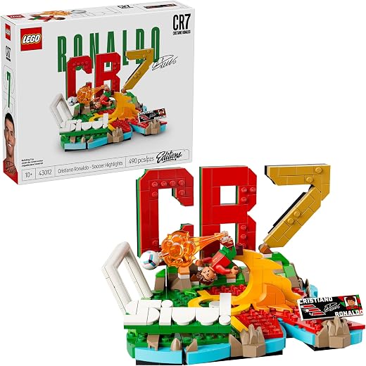 LEGO Editions Cristiano Ronaldo – Soccer Highlights - Building Set for Boys & Girls, Ages 10+ - Collectible Soccer Gift with Plaque - Kids Bedroom...