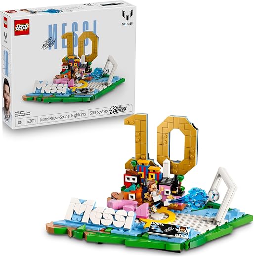 LEGO Editions Lionel Messi – Soccer Highlights - Building Set for Boys & Girls, Ages 10+ - Collectible Soccer Gift with Plaque - Kids Bedroom or...