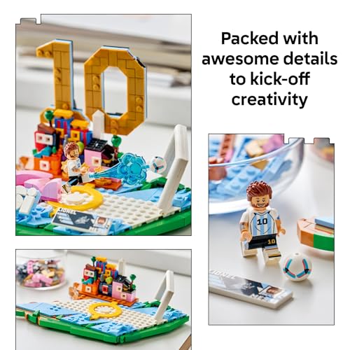 LEGO Editions Lionel Messi – Soccer Highlights - Building Set for Boys & Girls, Ages 10+ - Collectible Soccer Gift with Plaque - Kids Bedroom or...