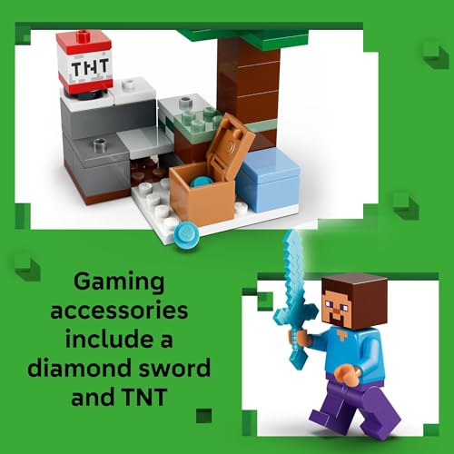LEGO Minecraft Steve’s Taiga Adventure Building Toy for Boys & Girls - Video Game Playset & Toy Figures for Kids, Ages 6 + - W/2 Minifigures & 2... LEGO Minecraft Steve’s Taiga Adventure Building Toy for Boys & Girls - Video Game Playset & Toy Figures for Kids, Ages 6 + - W/2 Minifigures & 2...