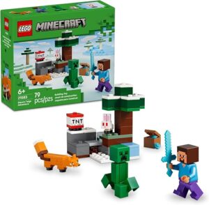 LEGO Minecraft Steve’s Taiga Adventure Building Toy for Boys & Girls - Video Game Playset & Toy Figures for Kids, Ages 6 + - W/2 Minifigures & 2... LEGO Minecraft Steve’s Taiga Adventure Building Toy for Boys & Girls - Video Game Playset & Toy Figures for Kids, Ages 6 + - W/2 Minifigures & 2...