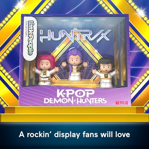 Little People Collector Kpop Demon Hunters: HUNTR/X Special Edition Set for Movie Fans, 3 Figures in a Display Package