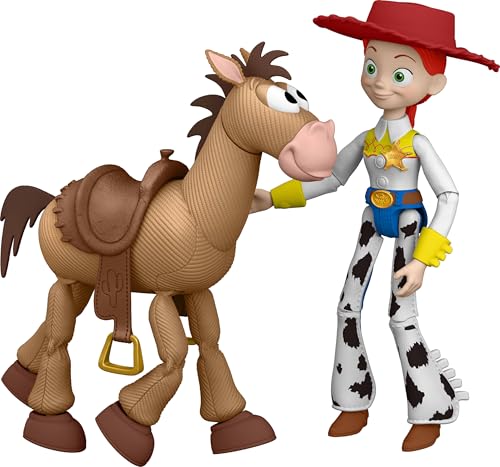 ​Mattel Disney and Pixar Toy Story 5 Jessie & Bullseye | 7-inch Playscale Action Figures 2-Pack, Posable, Removable Cowboy Hat​​
