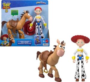 ​Mattel Disney and Pixar Toy Story 5 Jessie & Bullseye | 7-inch Playscale Action Figures 2-Pack, Posable, Removable Cowboy Hat​​