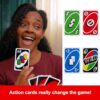 Mattel Games UNO Card Game for Kid, Adult & Family Nights & Parties, Travel & Vacations, Color Blind Accessible & Customizable Deck (Amazon Exclusive)