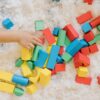 Melissa & Doug Wooden Building Blocks, 100-Piece Set of Sorting & Stacking Toys in 4 Colors and 9 Shapes, Classic Toddler Toys for Girls & Boys...