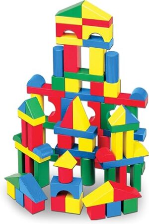 Melissa & Doug Wooden Building Blocks, 100-Piece Set of Sorting & Stacking Toys in 4 Colors and 9 Shapes, Classic Toddler Toys for Girls & Boys... Melissa & Doug Wooden Building Blocks, 100-Piece Set of Sorting & Stacking Toys in 4 Colors and 9 Shapes, Classic Toddler Toys for Girls & Boys...