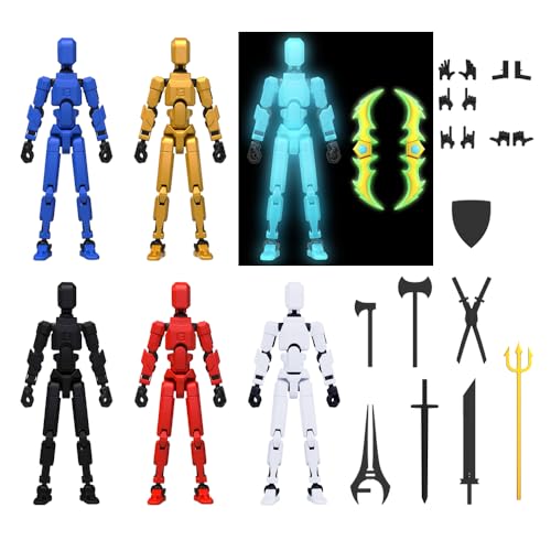 MerryXD 6 Pack Assembly Completed T13 3D Action Figure,Dummy Nova Titan Lucky 13 Action Figure 3D Printed Multi-Jointed Movable Toy MerryXD 6 Pack Assembly Completed T13 3D Action Figure,Dummy Nova Titan Lucky 13 Action Figure 3D Printed Multi-Jointed Movable Toy