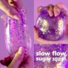 Original Squishmallows™ SLIMYGLOOP Purple Gelli Gels, Slow Rising Sensory Squeeze Toy with Glitter, Gel Filled Fidget Toys