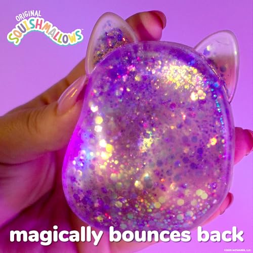 Original Squishmallows™ SLIMYGLOOP Purple Gelli Gels, Slow Rising Sensory Squeeze Toy with Glitter, Gel Filled Fidget Toys