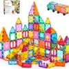 OugerToy 104PCS Magnetic Tiles STEM Building Blocks for Kids Ages 3-9, Educational Stacking Toys with Car Bases, Creative Construction Gift for... OugerToy 104PCS Magnetic Tiles STEM Building Blocks for Kids Ages 3-9, Educational Stacking Toys with Car Bases, Creative Construction Gift for...