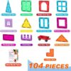 OugerToy 104PCS Magnetic Tiles STEM Building Blocks for Kids Ages 3-9, Educational Stacking Toys with Car Bases, Creative Construction Gift for... OugerToy 104PCS Magnetic Tiles STEM Building Blocks for Kids Ages 3-9, Educational Stacking Toys with Car Bases, Creative Construction Gift for...