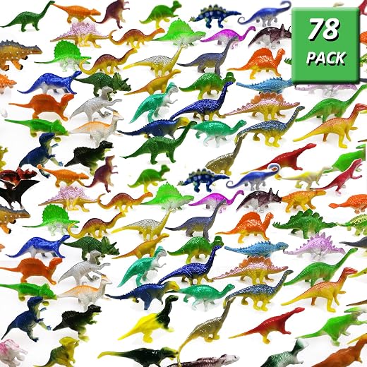 OuMuaMua Dinosaur Toys, Plastic Mini Dinosaur Figure Toy Set Including T-rex, Stegosaurus, Monoclonius for Kids Dinosaurs Birthday Party Favors,... OuMuaMua Dinosaur Toys, Plastic Mini Dinosaur Figure Toy Set Including T-rex, Stegosaurus, Monoclonius for Kids Dinosaurs Birthday Party Favors,...