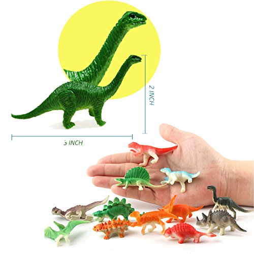 OuMuaMua Dinosaur Toys, Plastic Mini Dinosaur Figure Toy Set Including T-rex, Stegosaurus, Monoclonius for Kids Dinosaurs Birthday Party Favors,... OuMuaMua Dinosaur Toys, Plastic Mini Dinosaur Figure Toy Set Including T-rex, Stegosaurus, Monoclonius for Kids Dinosaurs Birthday Party Favors,...