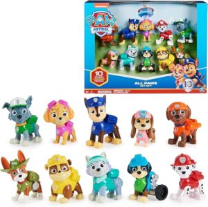 Paw Patrol, 10th Anniversary, All Paws On Deck Toy Figures Gift Pack with 10 Collectible Action Figures, Kids Toys for Ages 3 and up Paw Patrol, 10th Anniversary, All Paws On Deck Toy Figures Gift Pack with 10 Collectible Action Figures, Kids Toys for Ages 3 and up