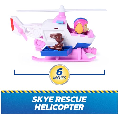 Paw Patrol: Search & Rescue, Skye Rescue Helicopter with 2 Figures, Hero Helicopter Toy with Pull-Back Action, Kids Toys for Boys & Girls Ages 3+