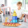 PicassoTiles 60 Piece Set 60pcs Magnet Building Tiles Clear Magnetic 3D Blocks Construction Playboards - Creativity Beyond Imagination,...