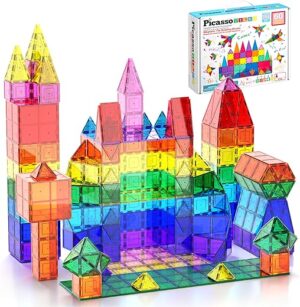 PicassoTiles 60 Piece Set 60pcs Magnet Building Tiles Clear Magnetic 3D Blocks Construction Playboards - Creativity Beyond Imagination,... PicassoTiles 60 Piece Set 60pcs Magnet Building Tiles Clear Magnetic 3D Blocks Construction Playboards - Creativity Beyond Imagination,...