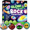 Rock Painting Kit- Glow in The Dark Rock Kit, Arts and Crafts for Kids Ages 6-12, Art Supplies Toy, Kids Craft Paint Kits, Arts & Crafts for Boys...