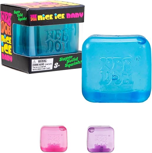 Schylling NeeDoh Nice Ice Baby - Sensory Squeeze Toy - Super Solid Squish - 1.25" Wide - Color May Vary (Pack of 1)