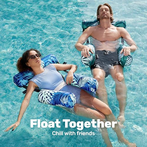 SLOOSH Inflatable Pool Floats Adult,2 Packs Floating Lounge Chairs,Blow up Pool Noodles for Adult Heavy Duty,Floating Chair for Party Summer Water...