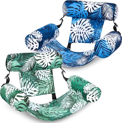 SLOOSH Inflatable Pool Floats Adult,2 Packs Floating Lounge Chairs,Blow up Pool Noodles for Adult Heavy Duty,Floating Chair for Party Summer Water...