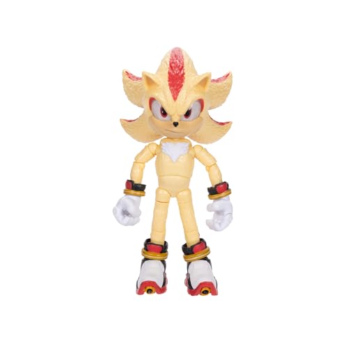 Sonic The Hedgehog Sonic 3 Movie 5" Super Sonic Action Figure: New Character from Jakks Wave #3 Sonic The Hedgehog Sonic 3 Movie 5" Super Sonic Action Figure: New Character from Jakks Wave #3