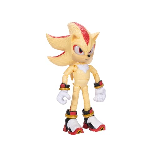 Sonic The Hedgehog Sonic 3 Movie 5" Super Sonic Action Figure: New Character from Jakks Wave #3 Sonic The Hedgehog Sonic 3 Movie 5" Super Sonic Action Figure: New Character from Jakks Wave #3