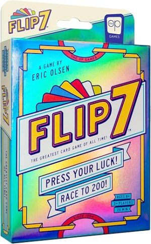USAOPOLY Flip 7, The Ultimate Blend of Press Your Luck & Strategy, Fast-Paced Addictive Card Game,Quick to Learn & Easy to Teach,Perfect for Game...